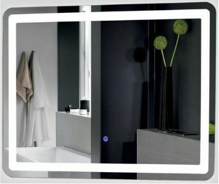 Eurolamp Ορθογώνιος Καθρέπτης Μπάνιου Led Αφής 80x60cm