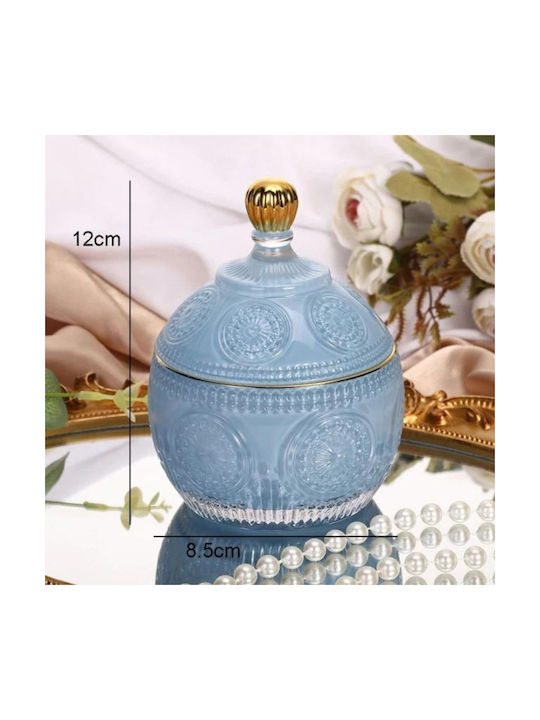 Faitakis Pack Vintage Glass Sweet Jar with Lid Silicon 9.3x9.3x12.3cm