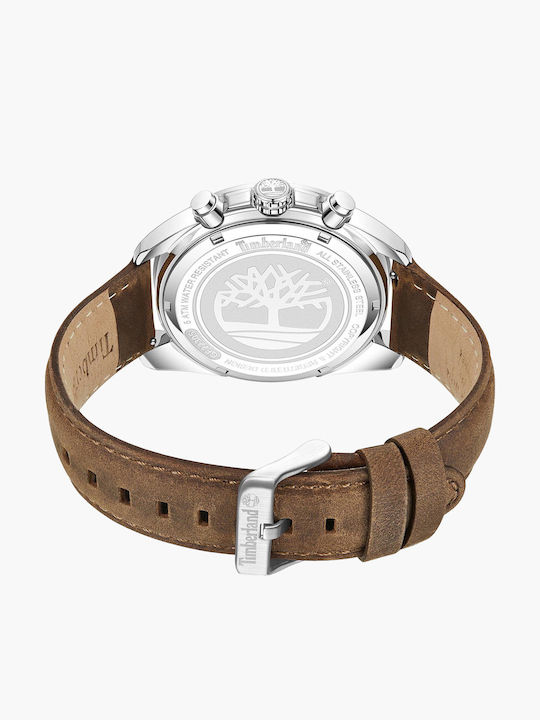 Timberland Carrigan Men's Watch 44mm Battery with Brown Metal Bracelet