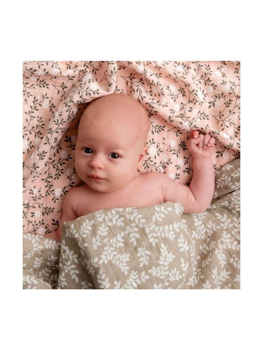 A Little Lovely Company Muslin Swaddle Wraps Beige 60x60cm. 2pcs