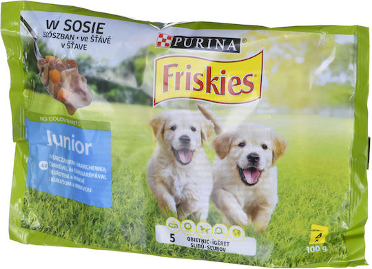 Purina Friskies Wet Food for Puppies in Cans with Chicken 4x100gr