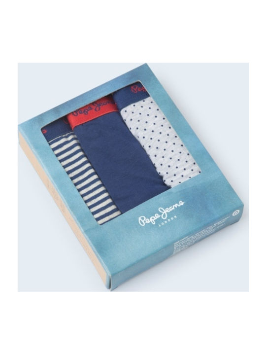 Masie Γυναικεία Slip 3Pack Blue/White