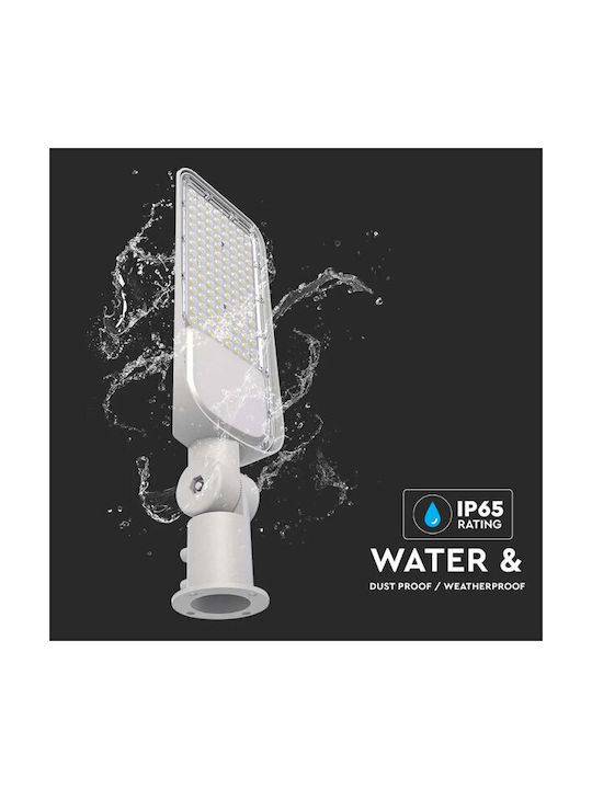 V-TAC Εξωτερικό Φωτιστικό LED Δρόμου 50W με Ψυχρό Λευκό Φως IP65 Γκρι