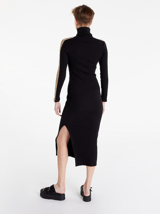 Calvin Klein Maxi All Day Φόρεμα Πλεκτό Μαύρο