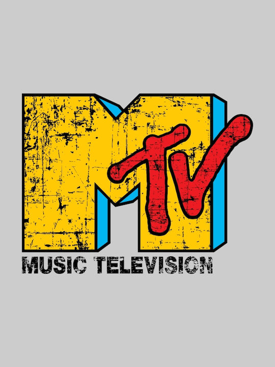 Tricou cu mânecă lungă MTV - ALB