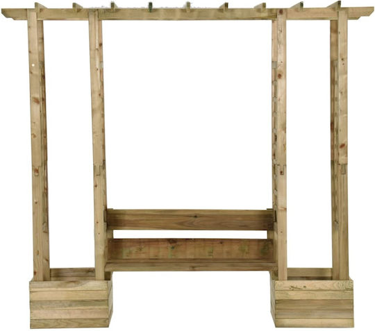 Πέργκολα Κήπου από Ξύλο σε Καφέ Χρώμα 60x230cm