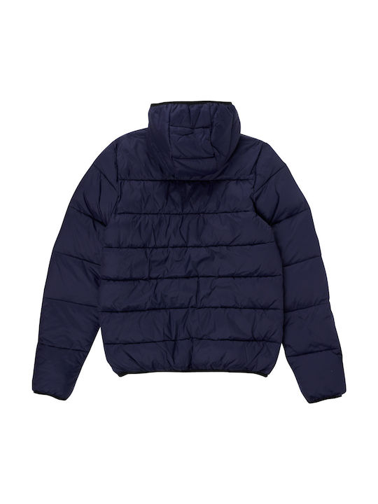 Kinder Freizeitjacke Kurz mit Kapuze Marineblau