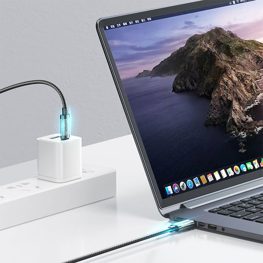 Joyroom S-UL012A12 Braided USB-A to Lightning Cable 20W Blue 1.2m