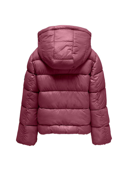 Kids Only Kinderjacke Kurz mit Kapuze Fuchsie