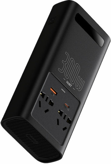 Baseus Invertor Auto 300W pentru Convertirea 12V DC în 220V AC cu 2xUSB