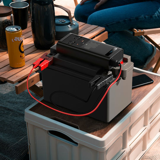 Baseus Invertor Auto 300W pentru Convertirea 12V DC în 220V AC cu 2xUSB