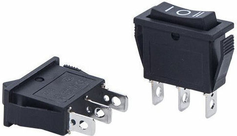 KAL Electronics Διακόπτης Rocker 250V 15A Μαύρο