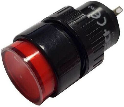 Xindali LED Ενδεικτική Λυχνία 230V Κόκκινο 1τμχ 022-011230016