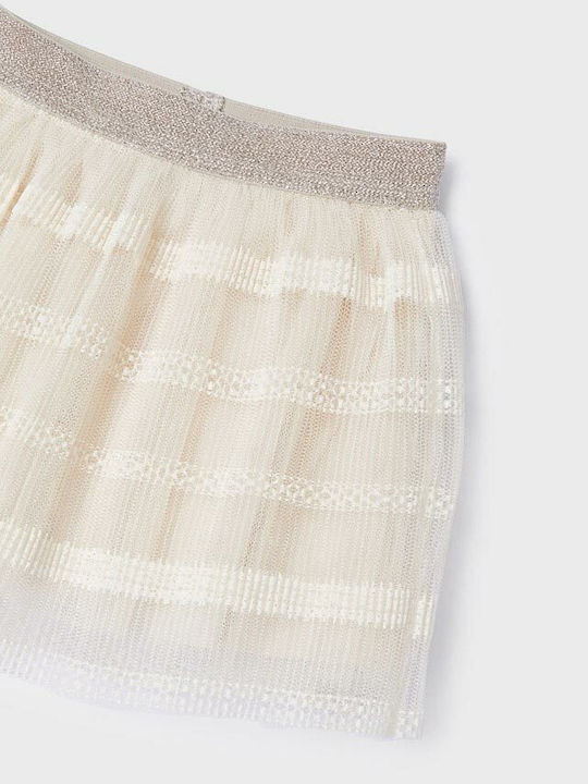 Kinder Rock aus Tüll Beige