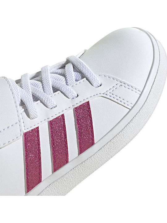Grand Court 2.0 EL K Kids Sneakers with Hook-and-Loop Closure Cloud White / Team Real Magenta