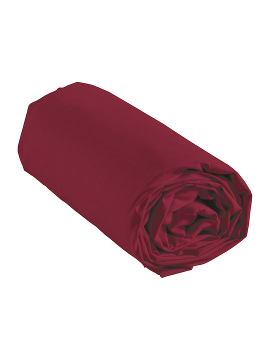 Douceur d'Intérieur Lina Σεντόνι Υπέρδιπλο με Λάστιχο 160x200εκ. Burgundy