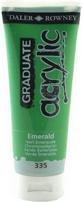 Daler Rowney Graduate Acrylic Set Culori Acrilice Pictură în culoarea Verde Verde smarald 355 120ml 1buc 123120335