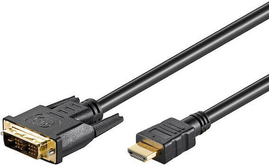 Goobay 10m DVI-D male to HDMI male Cable Black (51586)