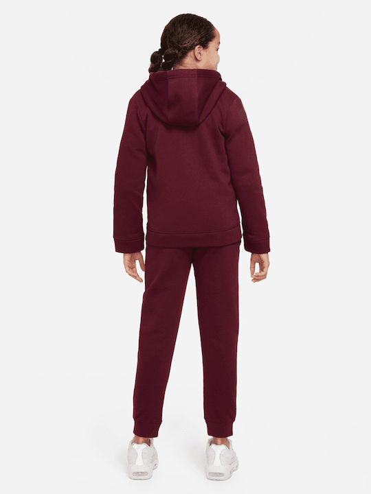 Kids Sweatpants Set Burgundy 2pcs Sportswear
