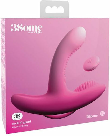 Pipedream 3Some Rock Nl Grind Vibe Silicone Vibrator Vibrator G-Spot with Remote Control 6.8cm Pink