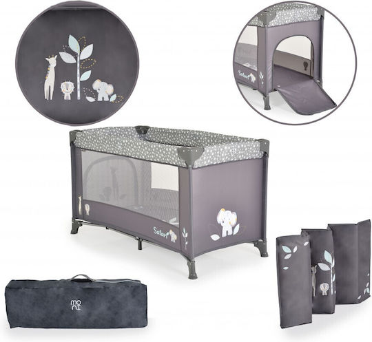 Moni Safari Playpen Graphite 125x65cm