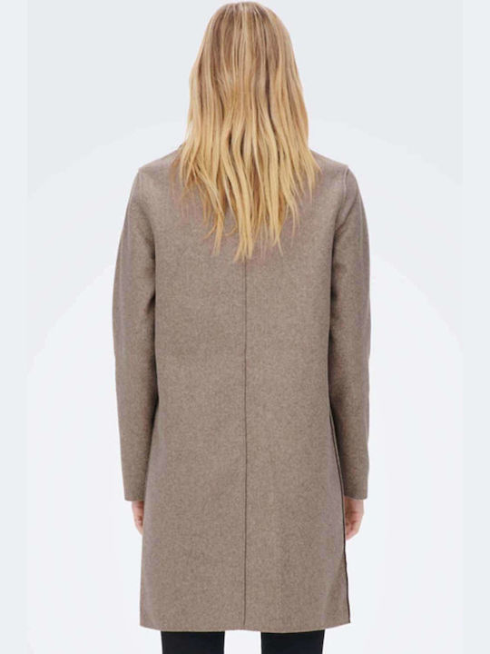 Only Women's Midi Coat with Buttons Caribou