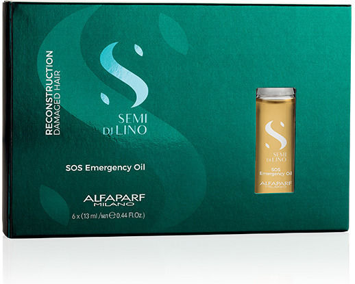 Alfaparf Milano Professional Semi Di Lino Reconstruction Hair Ampoules Repair for Women 6x13ml