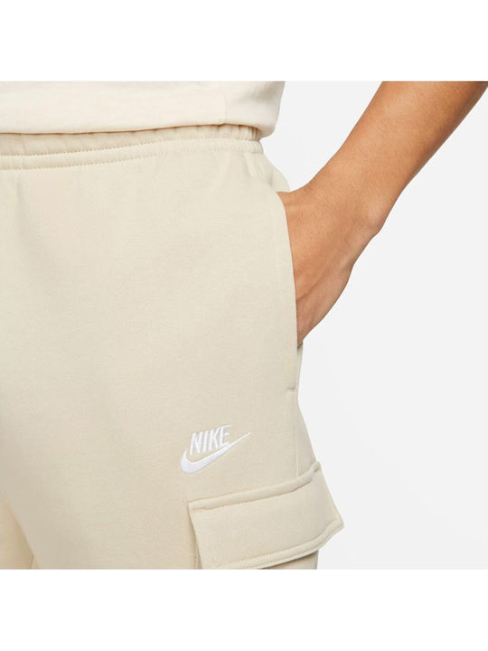 Sportswear Cargo Παντελόνι Φόρμας με Λάστιχο Μπεζ