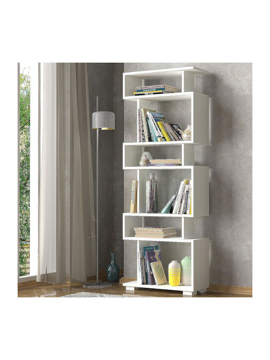 White Bookcase Blok 60x20x156cm