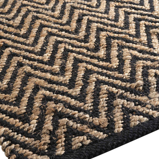 Douceur d'Intérieur Zigzag Χαλί Ορθογώνιο από Γιούτα Καφέ 120x170cm