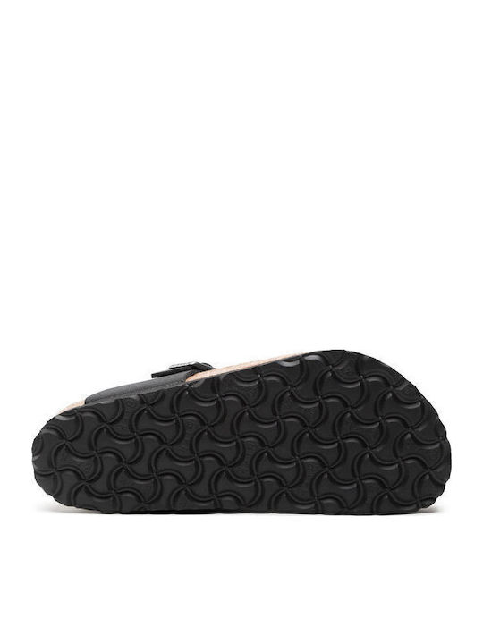 Gizeh Flache Sandalen für Damen Anatomisch in Schwarz Farbe Regelmäßig Passform