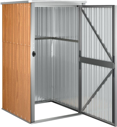 Metallic Garden Shed Galvanized Brown L0.88xW0.89xH1.61m
