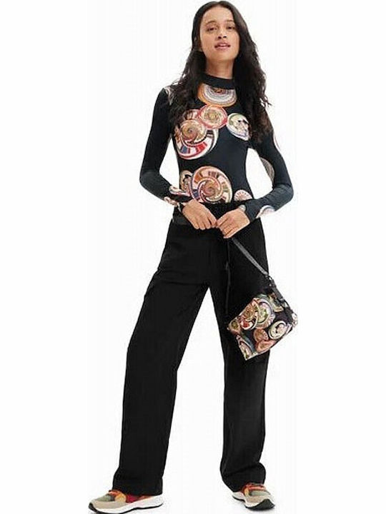 Long Sleeve Bodysuit Pacs Slim Fit Black