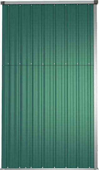 Metallic Garden Shed Galvanized Green M1.61xW0.89xH1.61m