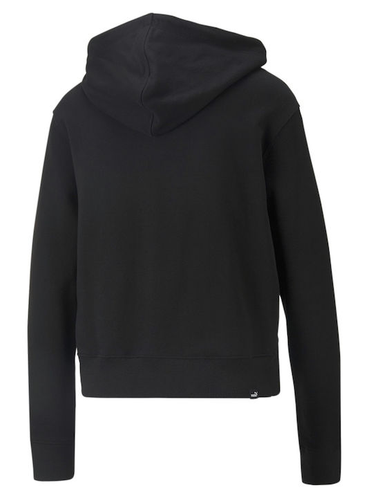 Women's Sweatshirt Jacket Hooded Black
