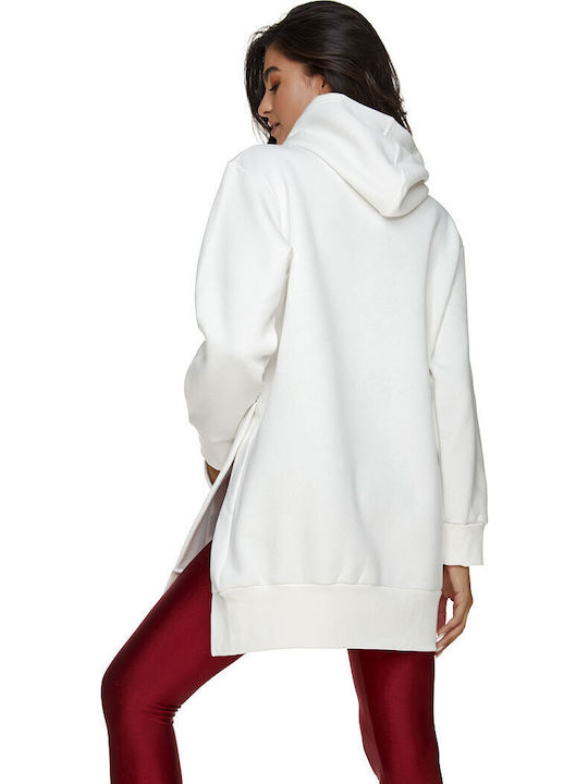 Women's Long Hooded Sweatshirt White