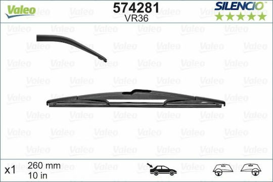 Valeo Silencio Rear Car Wiper Blade 260mm for Renault Scenic / Megane