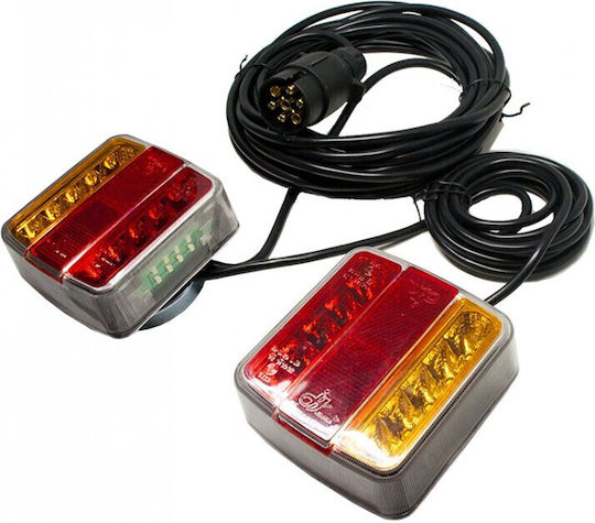 Raistar Set Trailer Lights Waterproof with Magnet 12 / 24V 2 Pieces