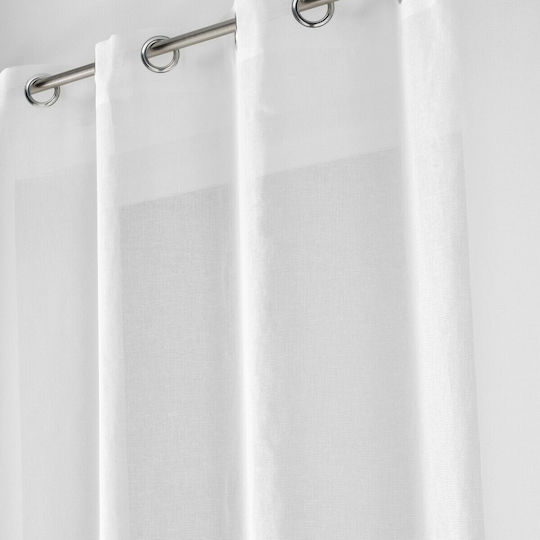 Douceur d'Intérieur Κουρτίνα με Τρουκς Fantaisie Malina Λευκή 140x280εκ.