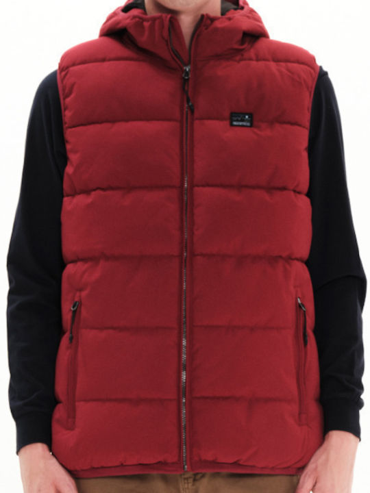 Безръкавно Мъжко Puffer Яке Червено