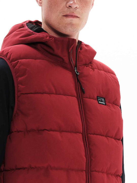 Безръкавно Мъжко Puffer Яке Червено