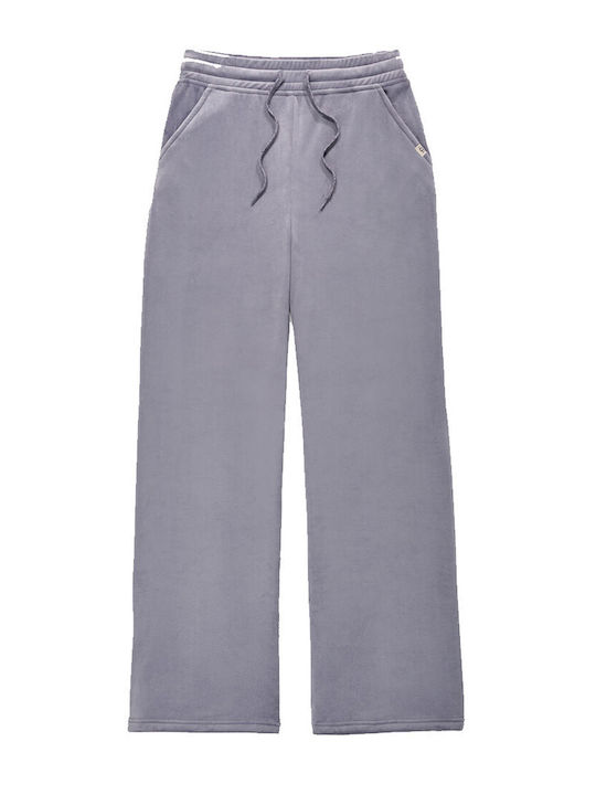 Francey Pantaloni de Trening Larg Catifea Gri