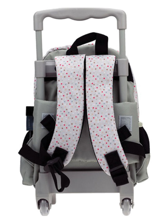 Hallmark Raccoon School Bag Trolley Kindergarten Multicolour with Water Bottle Holder 12Liters