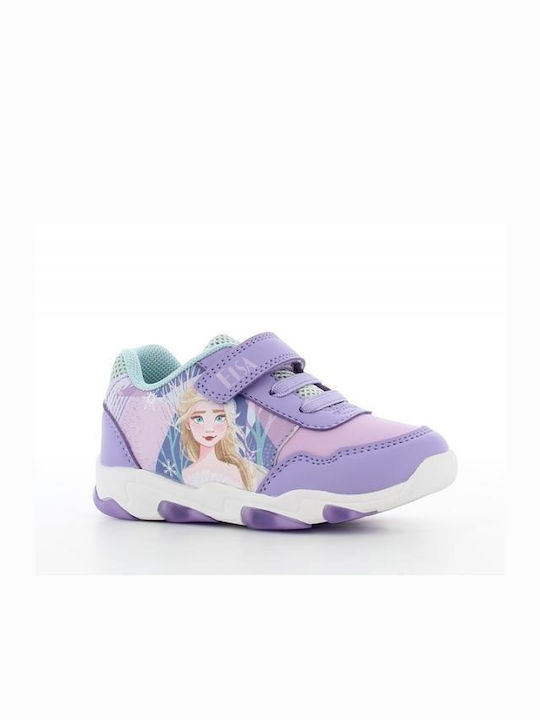 Disney Παιδικά Sneakers με Φωτάκια για Κορίτσι Λιλά