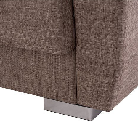 Polya Three-Seater Couch Bed with Storage Space Brown 215x80x77 cm