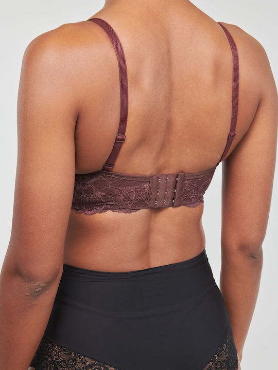 Triumph Amourette Charm Triangle Triangle Bra without Padding without Underwire Brown