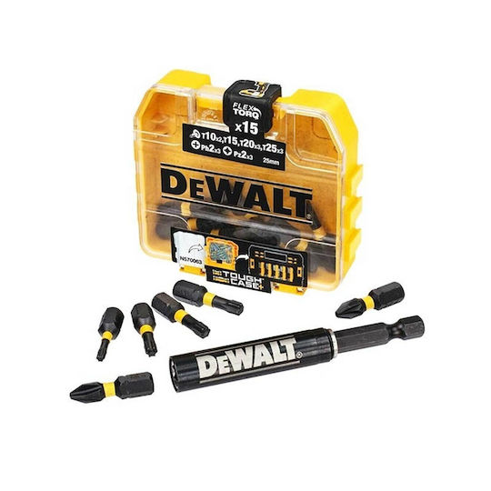 DEWALT Сет 16 Битове за Винтоверт Кръст / Торкс / Торк Impact