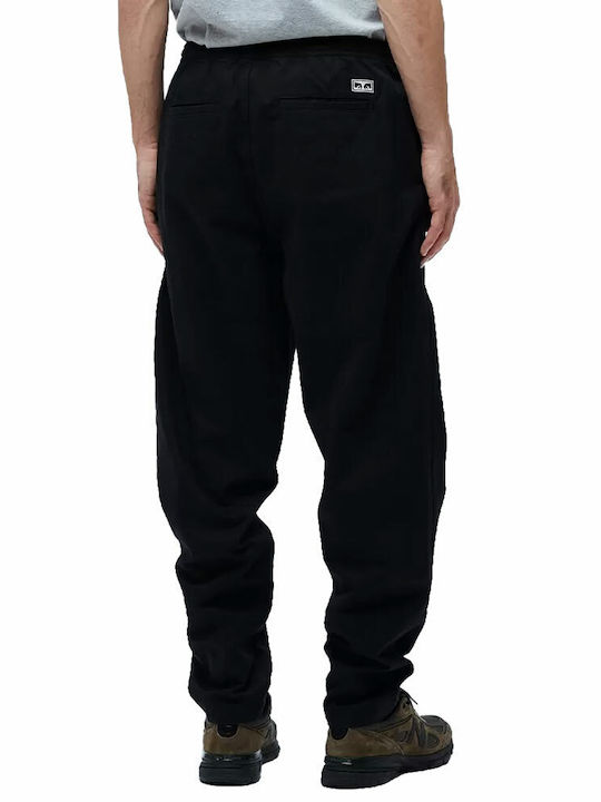 Obey Men's Trousers in Straight Line Black