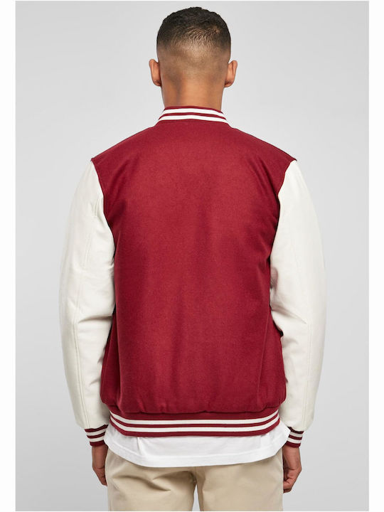 Urban Classics Men's Winter Bomber Jacket Burgundy