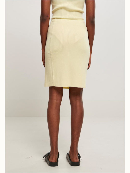 Urban Classics Pencil Mini Skirt in Yellow color